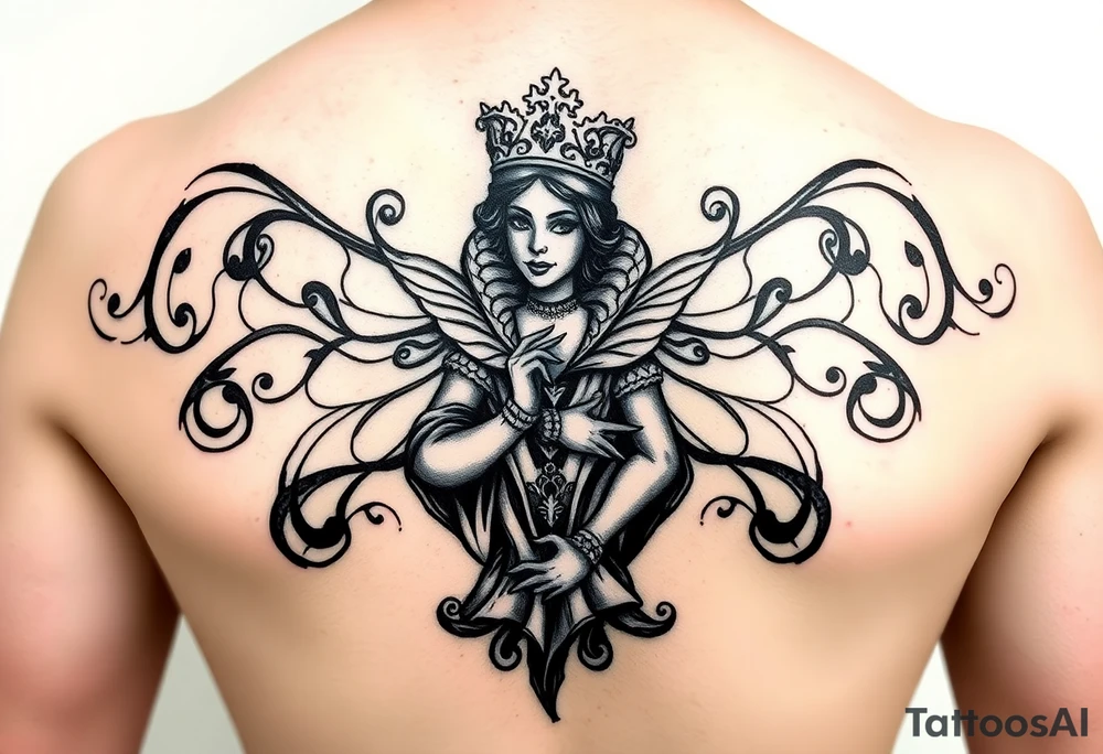 Queen of Hearts from Alice in Wonderland tattoo idea