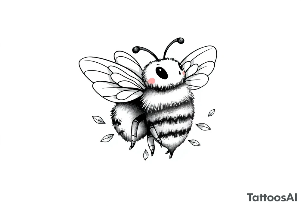 Cute bee tattoo idea