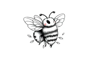 Cute bee tattoo idea