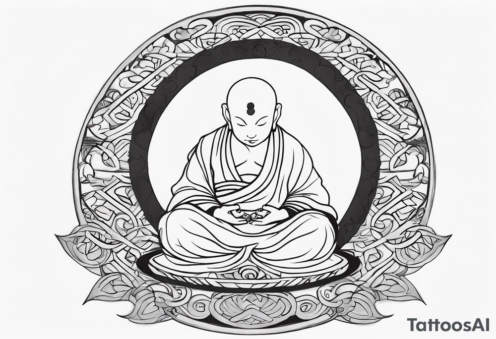 Zen Monk tattoo idea