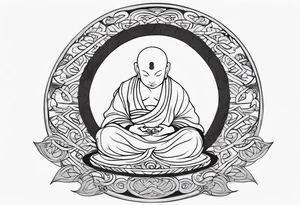 Zen Monk tattoo idea