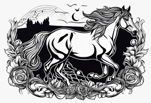 Pferd spirituell tattoo idea