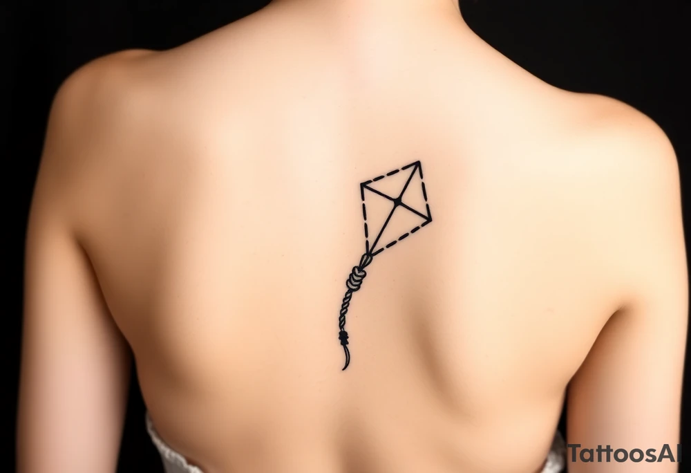 Kite rope hand tattoo idea