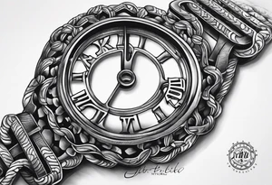 bicycle chain around wrist tattoo idea