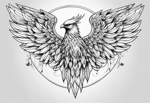 Beautiful angle with large wings tattoo idea