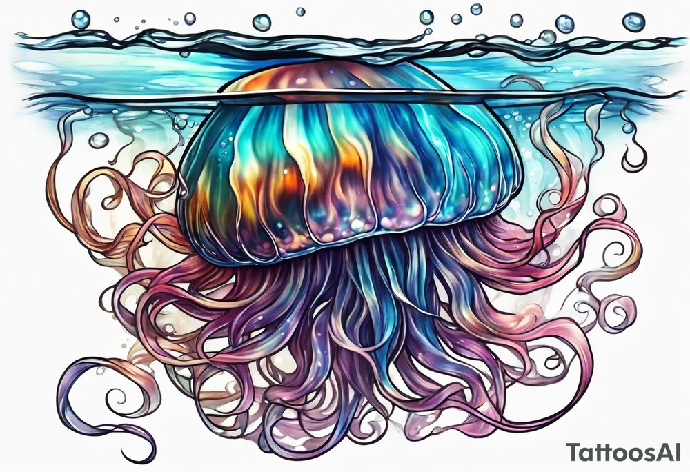 lions mane jelly fish tattoo idea