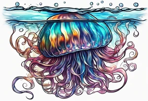 lions mane jelly fish tattoo idea
