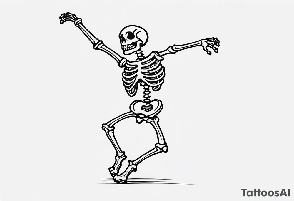 dancing skeleton tattoo idea