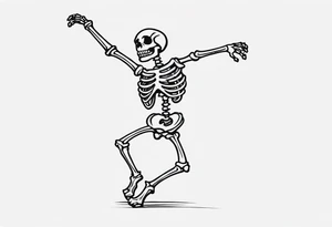 dancing skeleton tattoo idea