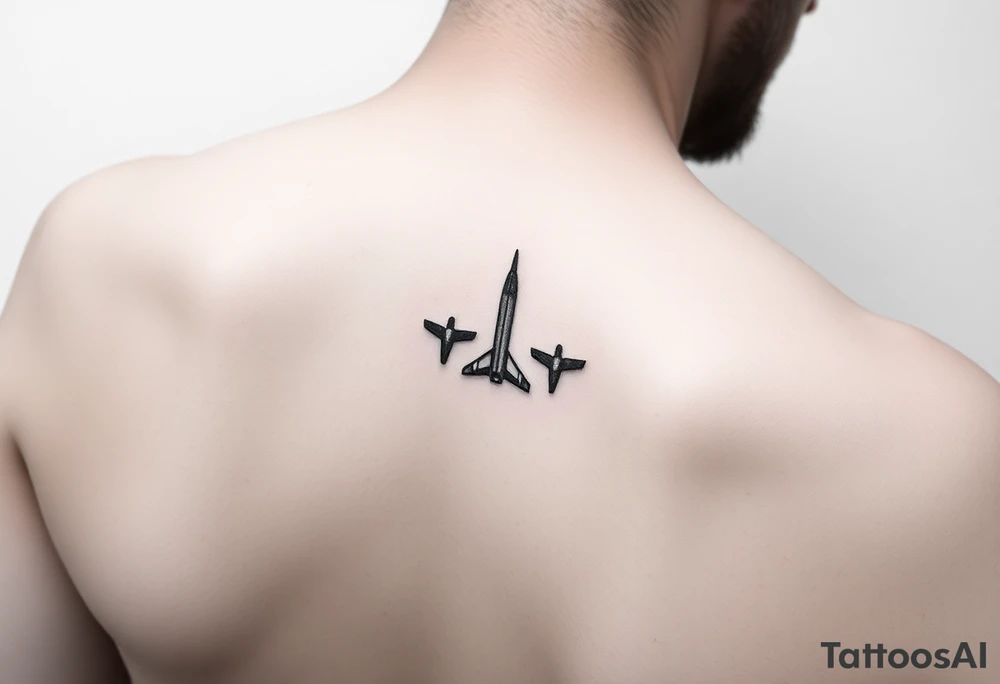 Minimalist tattoo for women who love travel and science, make feminine. For forearm. Should be small tattoo idea