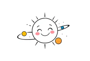 Smiley Cute solar system tattoo idea