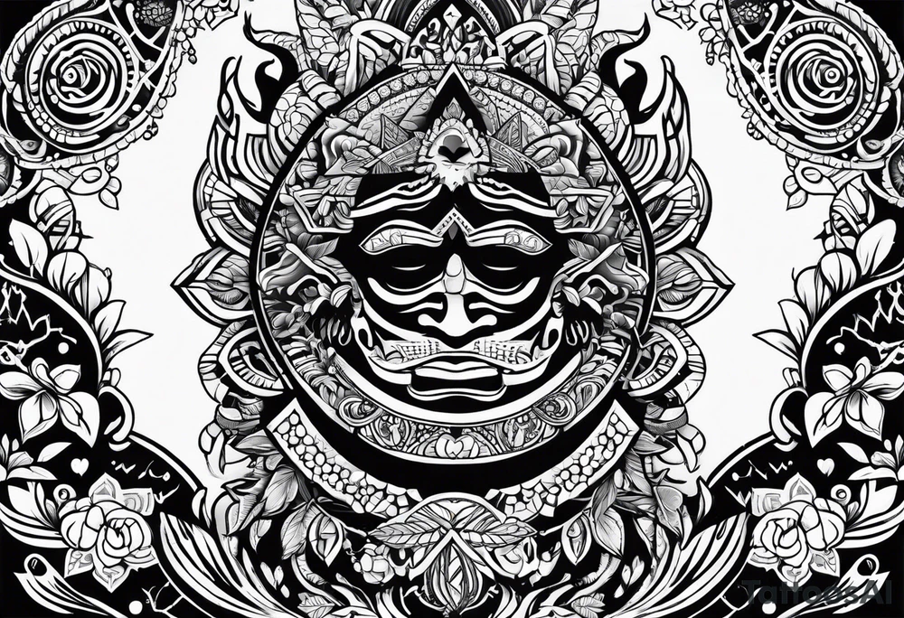 Mexican American inspired Tattoo that incorporates being a father,  love for family and importance of building wealth. Include elements of the Pacific Northwest Forrest tattoo idea