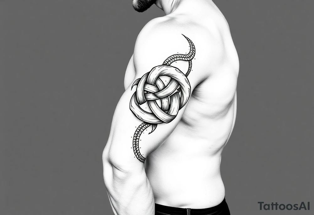 tibetan endless knot tattoo idea