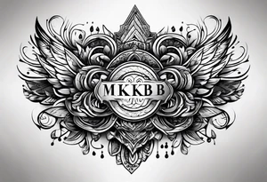 wrist tattoo with 
letters 
MKB tattoo idea