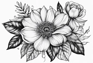 The month of October flowers tattoo idea