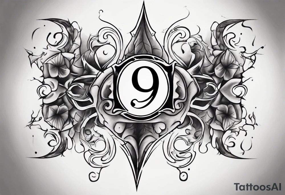 number 9 right side up and upside down connected tattoo black and grey on inside forearm tattoo idea number 9 right side up and upside down connected tattoo black and grey on inside forearm tattoo idea