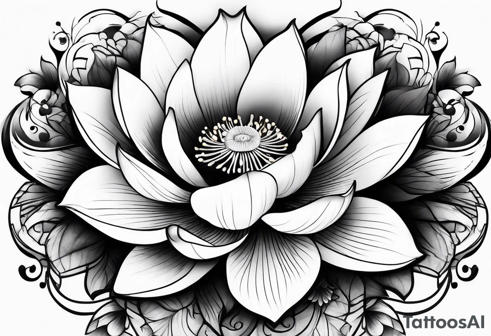 lotus flower tattoo idea