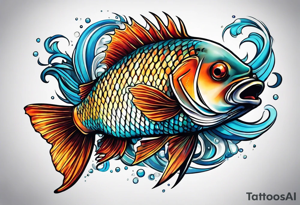 Fish and a whistle tattoo idea