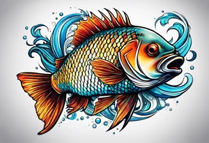 Fish and a whistle tattoo idea