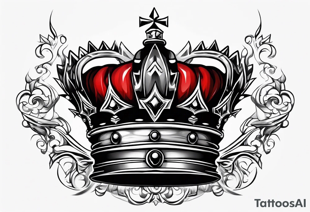 A pointy evil crown tattoo idea