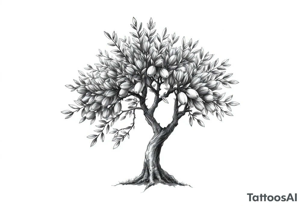Olive tree tattoo idea