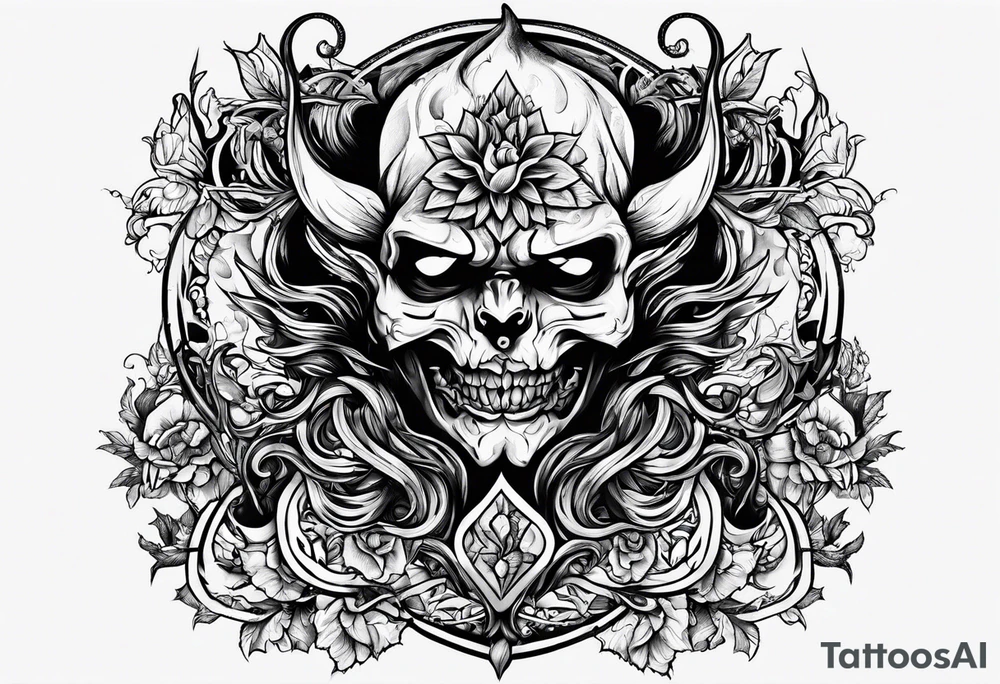 Write the Sentence: "Don't deal with the devil" tattoo idea