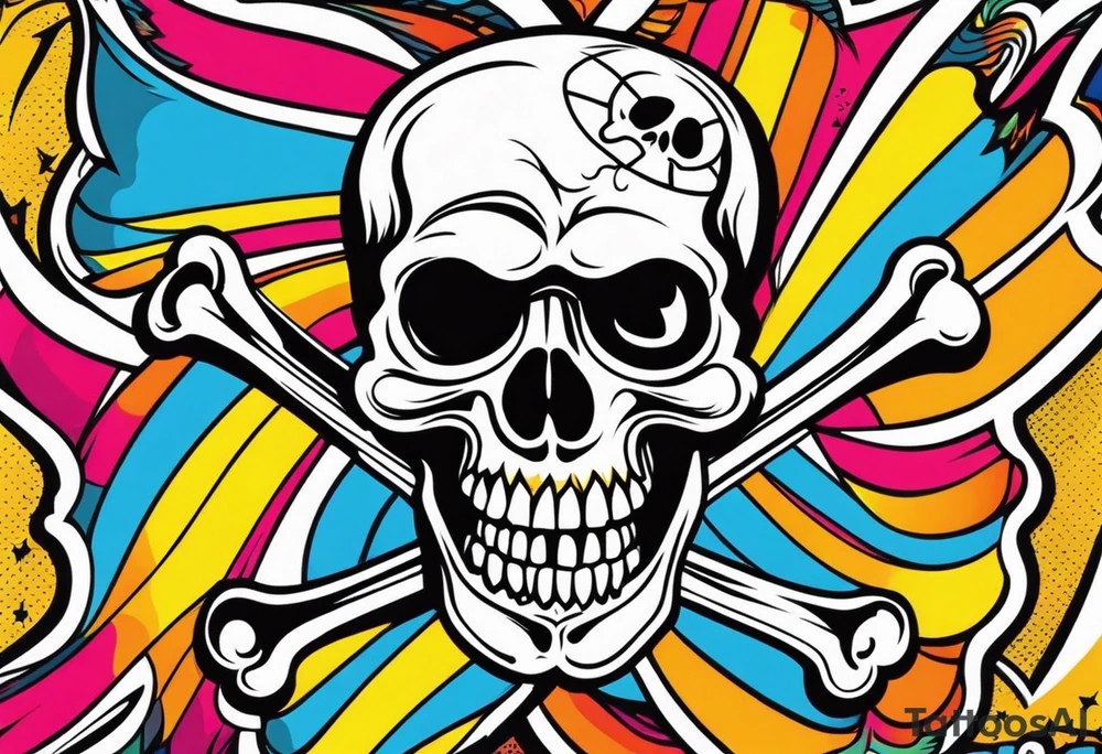 Skull and crossbones, pirate tattoo idea