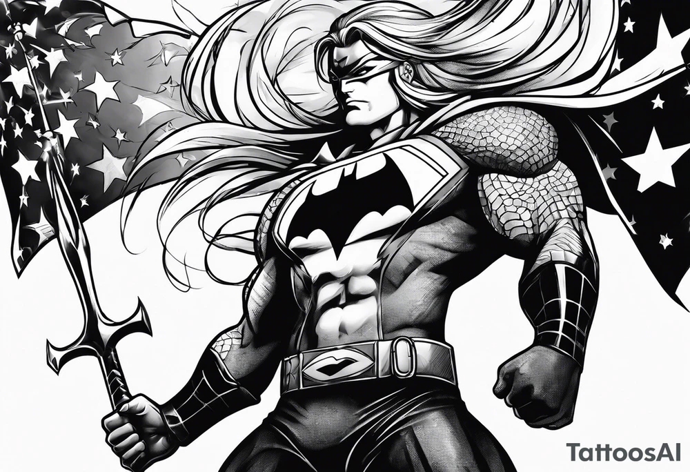 beachbum superhero tattoo idea