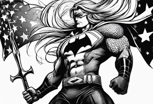 beachbum superhero tattoo idea