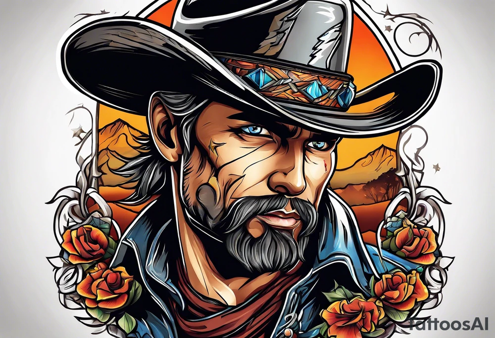 Cowboy tattoo idea
