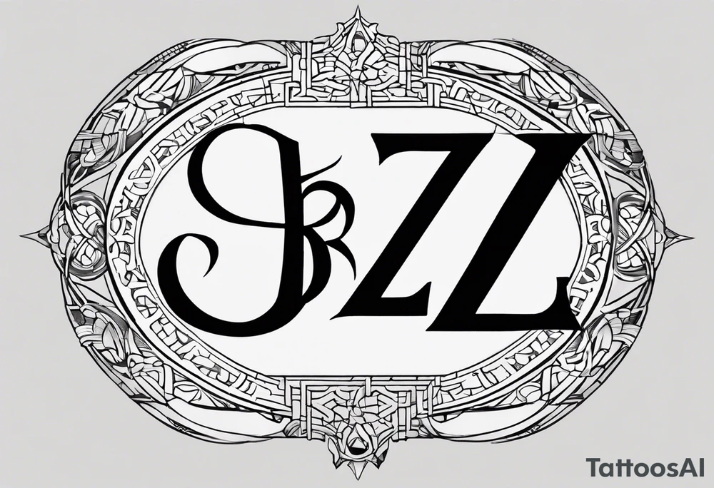 I want to get a tattoo with the letters corresponding to B and Z in the Enochian alphabet. I want the tattoo to mean something that protects me. tattoo idea