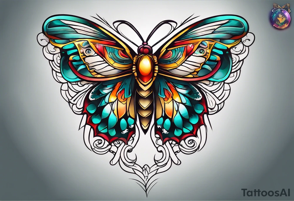 Moth in Mexico tattoo idea