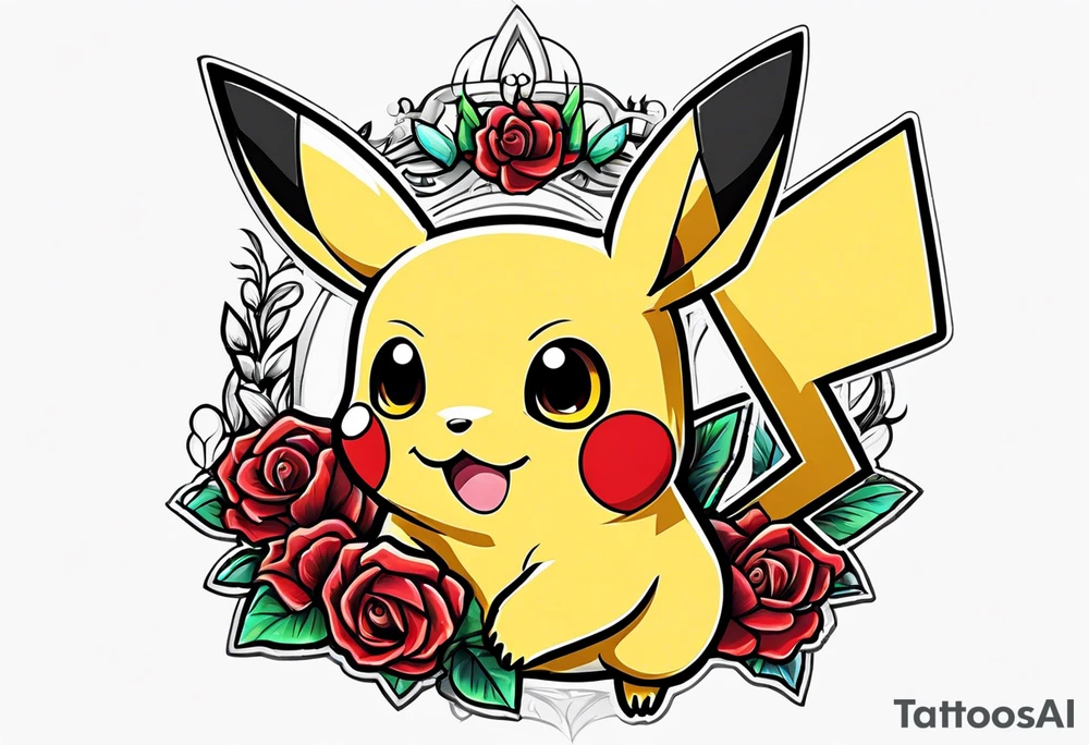 Musical pickachu tattoo idea