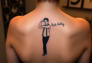 Rick Astley Never Gonna Give You Up Dance Pose tattoo idea