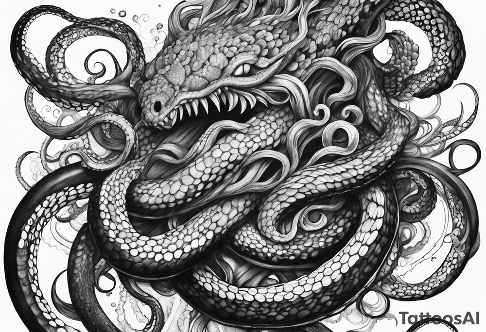 mass of tentacle tattoo idea