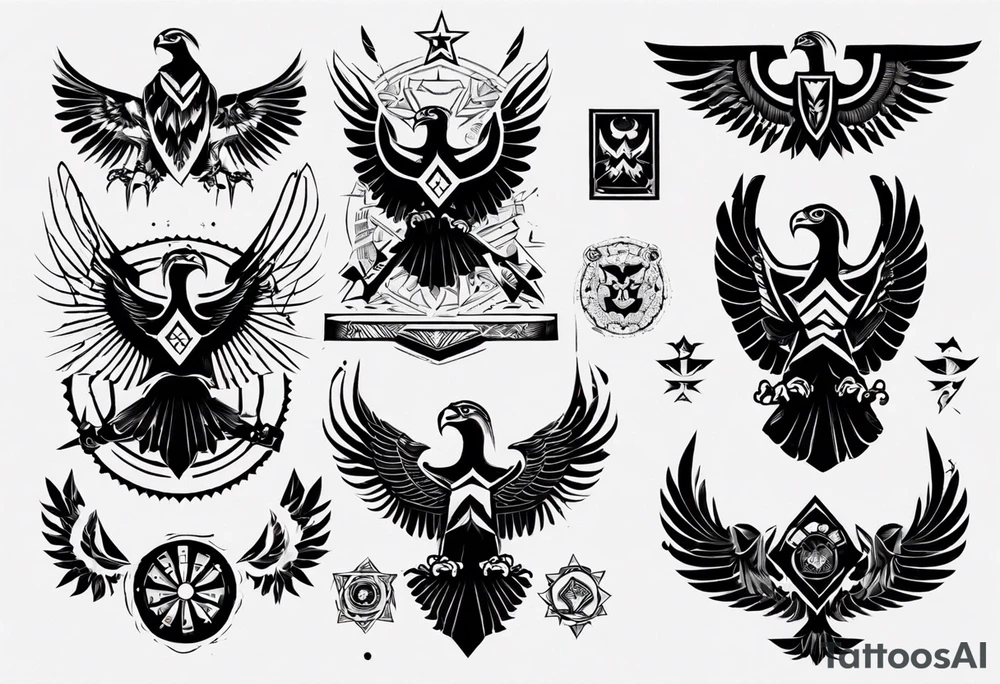 russian eagle tattoo idea