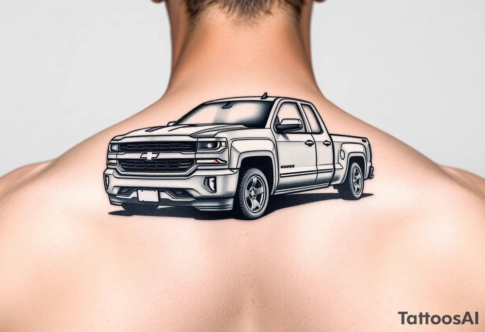 Chevy Silverado 1500 lowrider tattoo idea