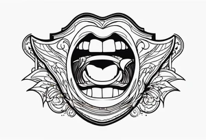 mouth singing tattoo idea