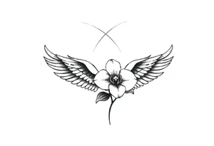 infinity loop with wings inside and an orchid tattoo idea