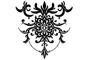 mytical shaman and witch ancient ornament with rhyme tattoo idea