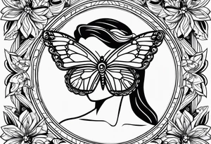Beautiful tattooed women butterfly sarcastic comment svg tattoo idea