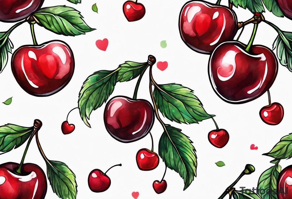 Cherry love tattoo idea