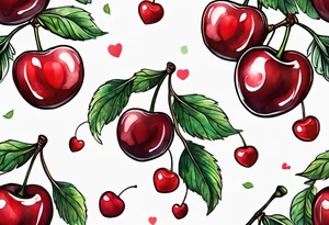 Cherry love tattoo idea