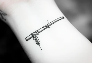 chinese chopsticks with ancient treatment about 5cm long , 1 cm wide
it goes into the anterior part of the left wrist tattoo idea