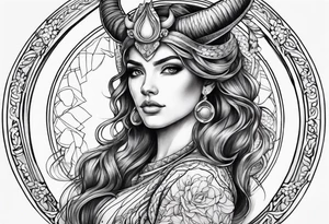 Feminine Capricorn tattoo tattoo idea