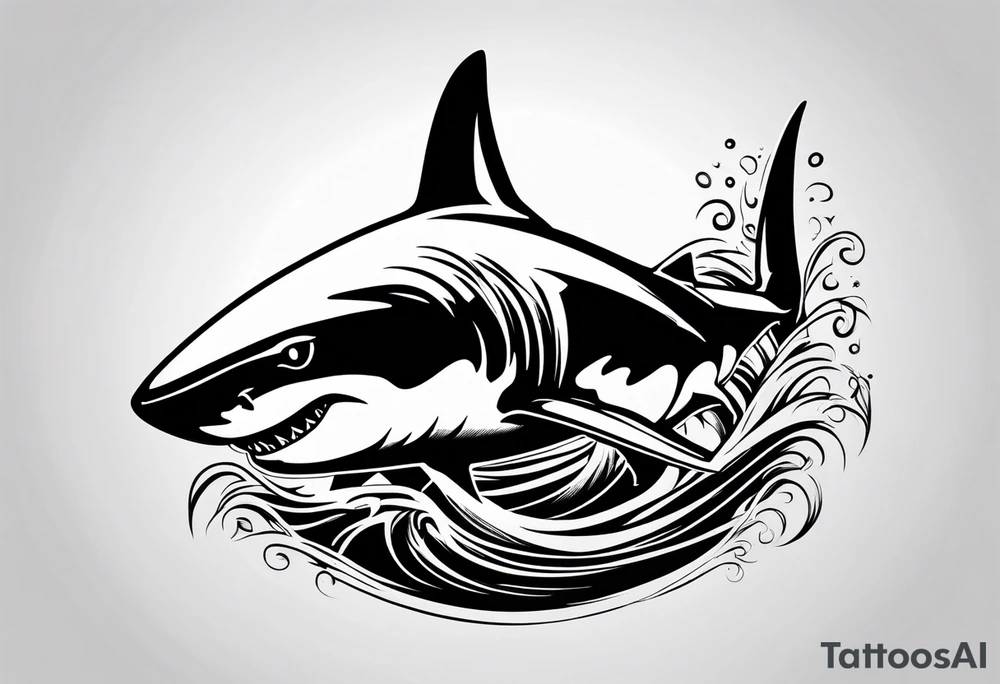Great white shark tattoo idea