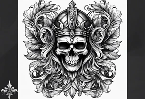 Fleur de lis warrior sleeve tattoo idea