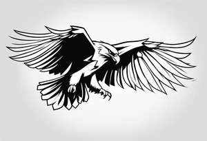 eagle figthing in air tattoo idea