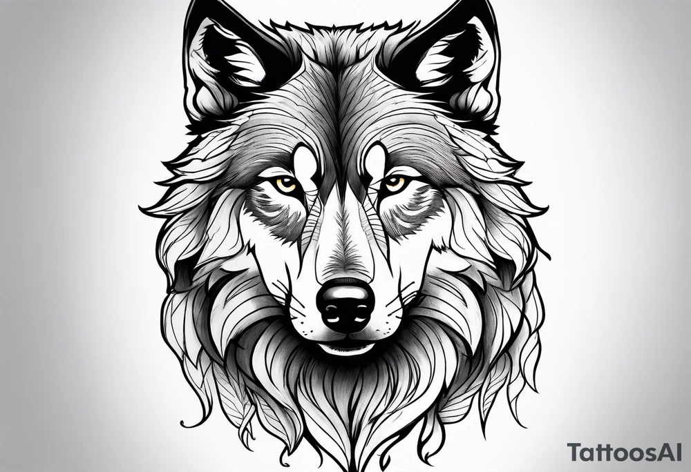 Wolf tattoo idea