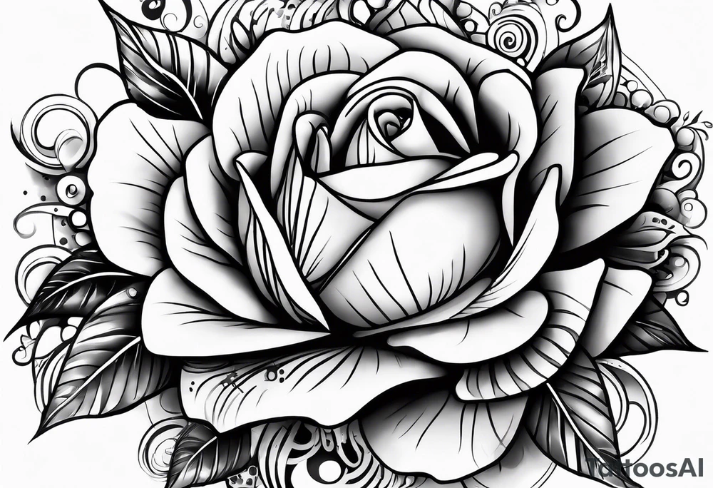 polka trash style tattoo that depicts hope and has lettering that says fuck cancer tattoo idea